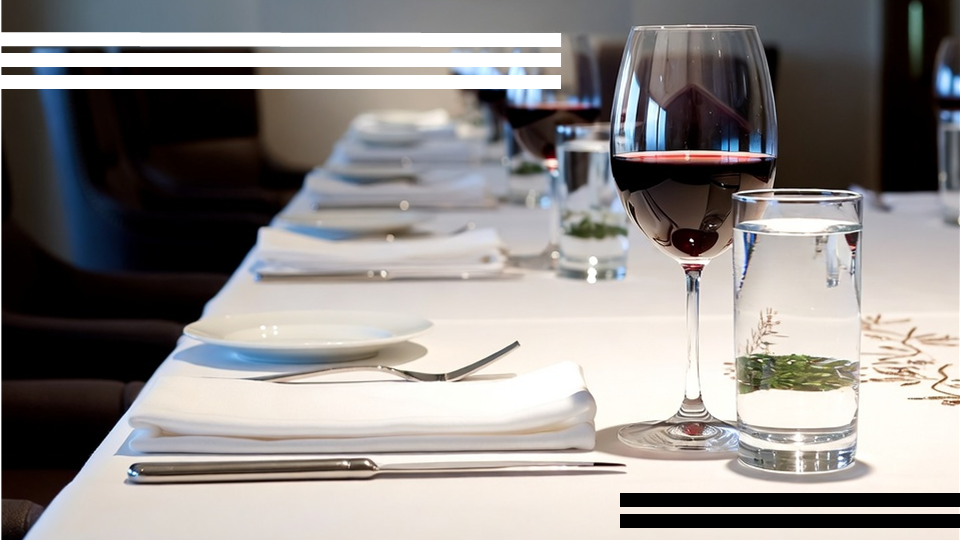 Elegant private dinner table setting for the Elevate Festival Executive Dinner